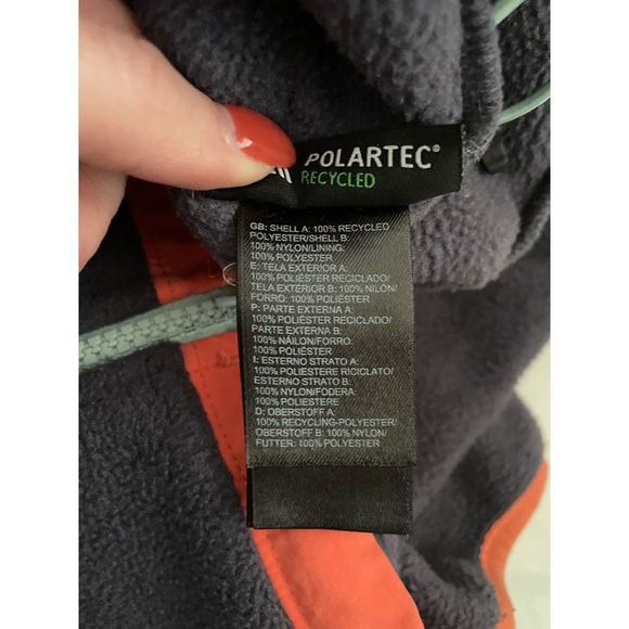 The North Face Women’s Denali Greystone Blue & Miami Orange Jacket Small - Picture 9 of 9